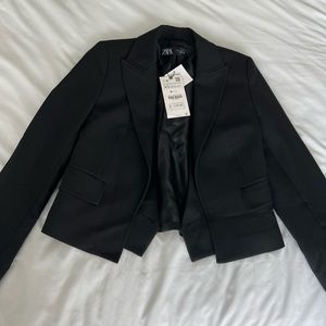 Black Zara Combination Blazer Vest